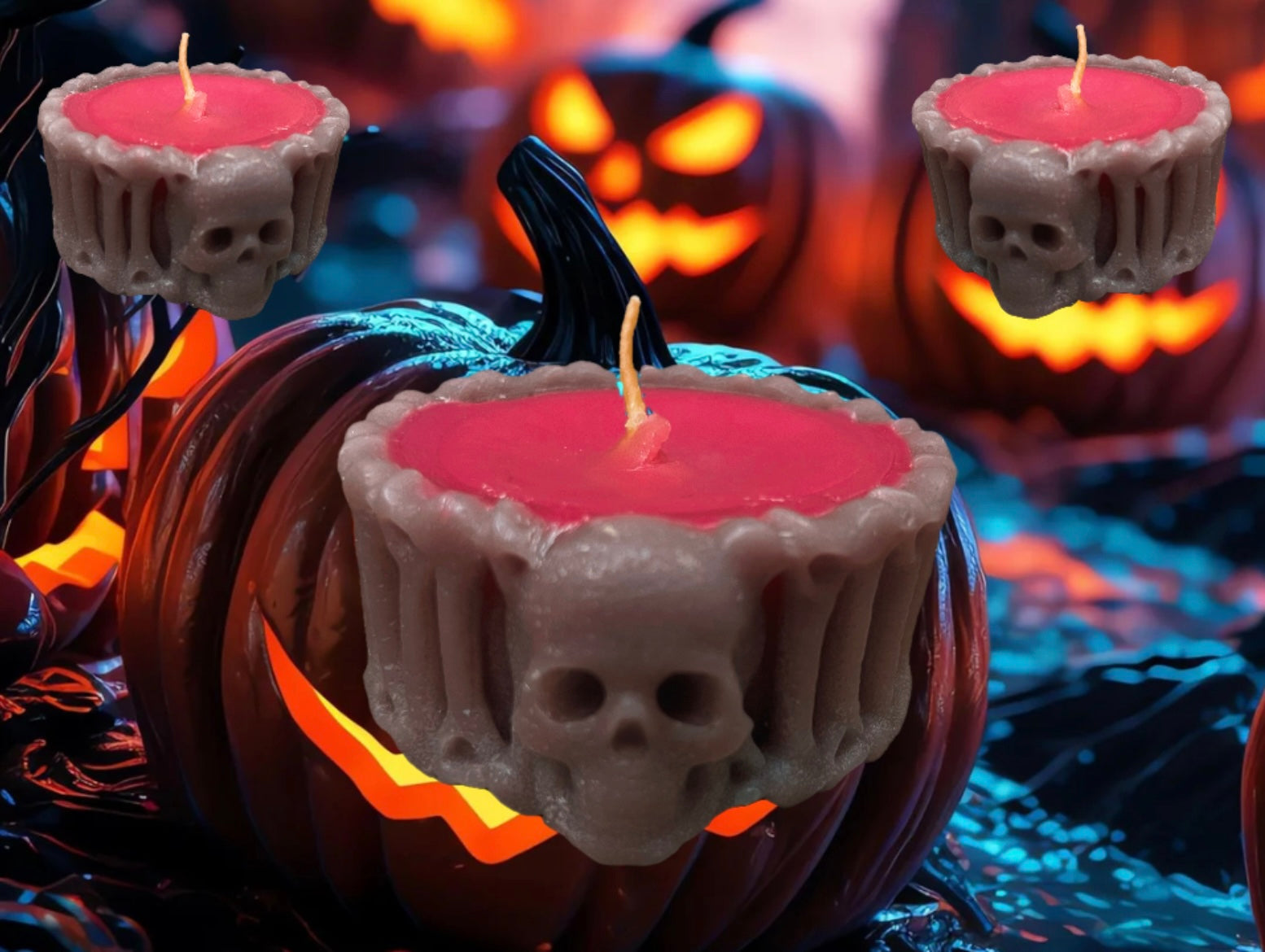 A COZY SKELETON CANDLE